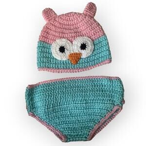 Vintage Crochet New Born Baby Outfit - EUC